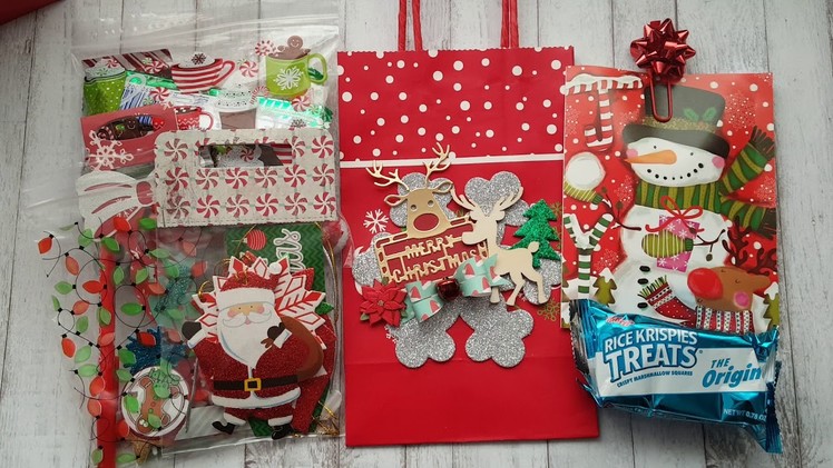 Christmas Altered Paper Bags