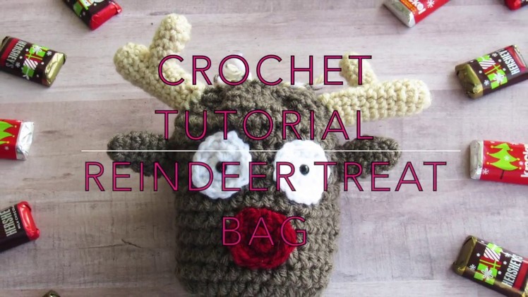 Crochet Reindeer Treat Bag Tutorial