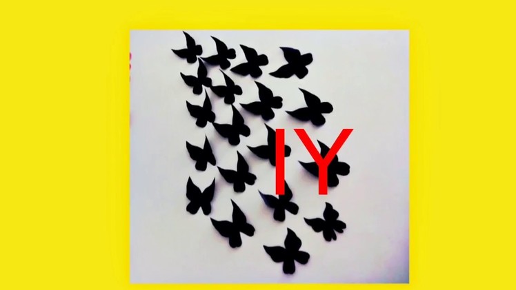 DIY -Butterflies Wall-Room Decor || How to Make Paper Butterflies || Easy paper crafts