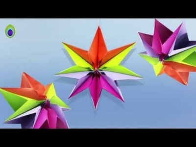 DIY  (Christmas Star) - Christmas Decoration From Paper - Easy Crafts Ideas at Home.