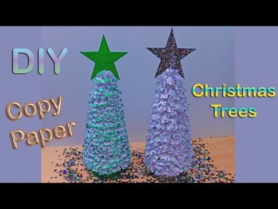 DIY Copy Paper Christmas Trees