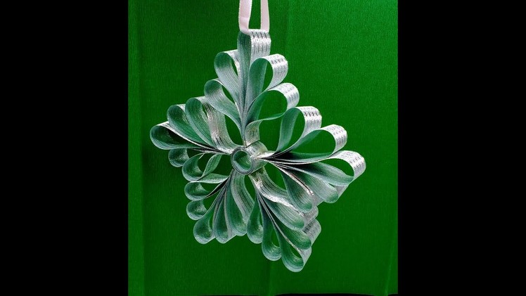 Diy How to make Christmas Ribbon Ornament