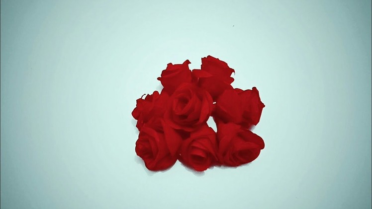 Diy how to make paper roses. cara buat bunga mawar dari kertas krep