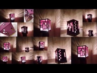 DIY Lamp From Paper And Cardboard  . .Hanging.Table Lamp