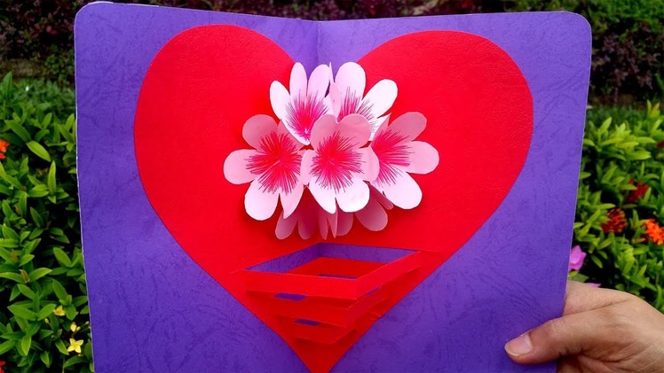 DIY, Paper Craft, How To Make  Valentine's Day 3D Pop UP Card