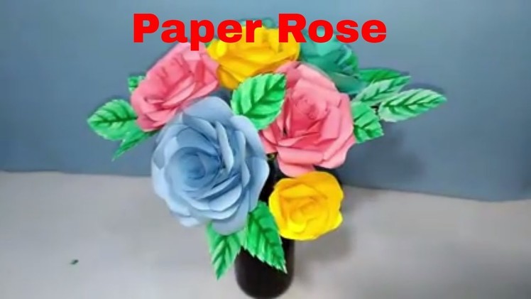 DIY Paper flowers rose tutorial | easy Origami Idea