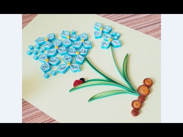 DIY Paper Quilling Flower For beginner Learning video 37. Paper Quilling Flower Card
