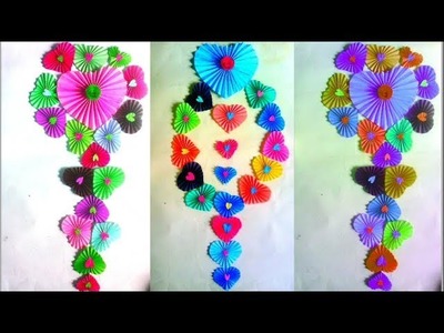 DIY Valentin's day special whelmed making→how to make colour paper wall decor→Valentine Whelmed Idea