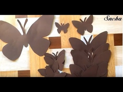 DIY - Wall decor. Paper Butterfly For Wall Decoration.By Punekar Sneha.