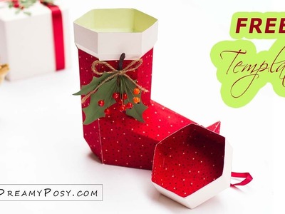[Free template] How to make paper Christmas stocking