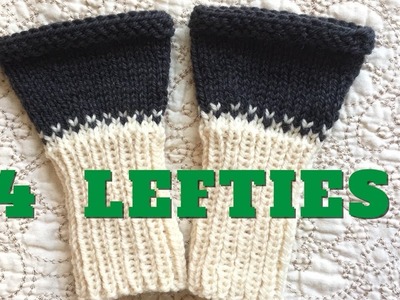 How 2 Knit Wrist Warmers on Circulars Plus Fair Isle Transition - 4 Lefties