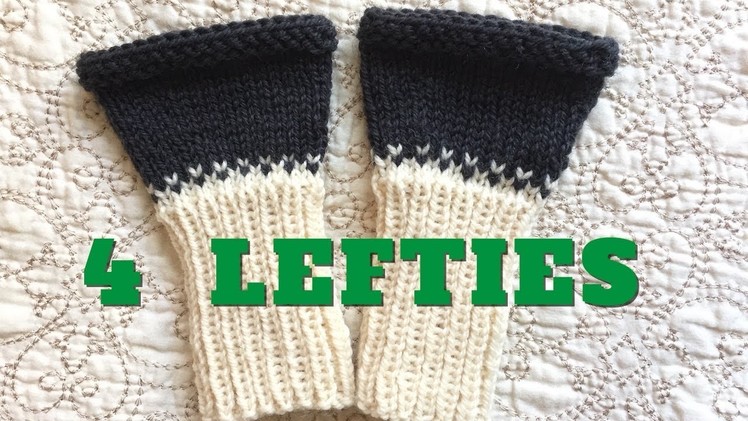 How 2 Knit Wrist Warmers on Circulars Plus Fair Isle Transition - 4 Lefties