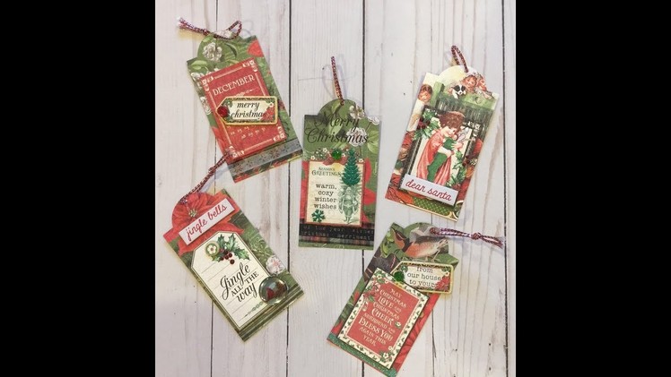 How to Create layered Christmas Tags with Graphic 45