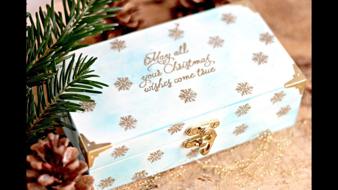 How to decorate a wooden box using hit emboss tools from Stampin' Up!