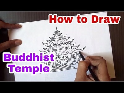 How to draw a Temple | buddhist temple | temples in India | chant