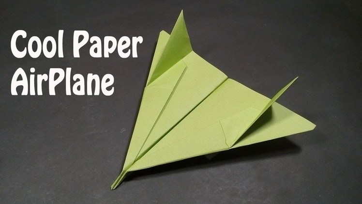 How to Make a Cool Paper Airplane Easy - Best Origami Bomber Airplane