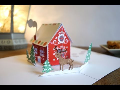 How to make a Pop Up Gingerbread house (short version)