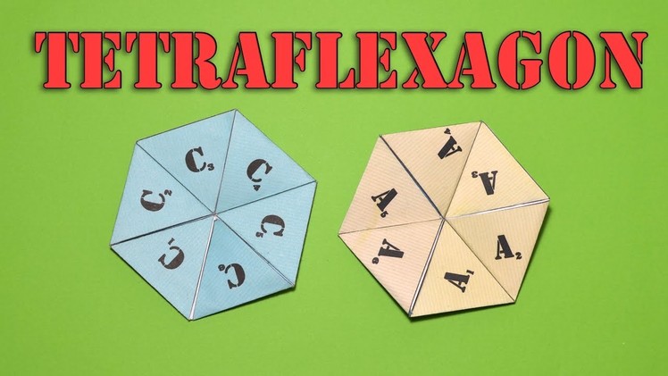 How to make a Tetra - Hexaflexagon tutorial. How to make a Flexagon origami | ORGANZA