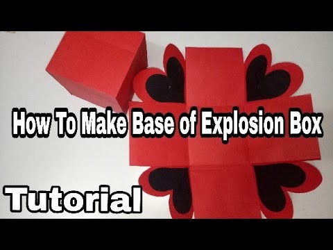How To Make Base of Explosion Box. Full Tutorial (Black N Red Love Explosion Box)ArtsHub Handmades