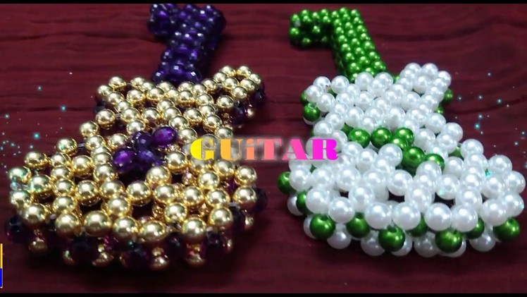 How To Make Beaded Crystal || Guitar