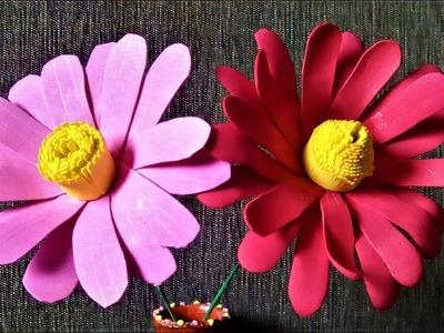 How to make Foam Sheet Flowers# Easy Foam Flowers by Shital Mahajan.