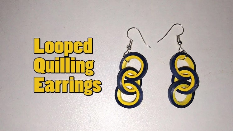 How to make Looped Quilling Earrings || Paper Earrings || Quilling Earrings | Easy Quilling Earrings