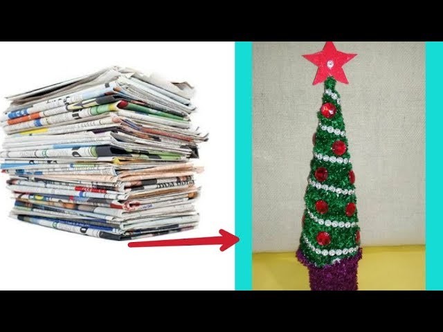 How To Make Mini Christmas Tree Using News Paper