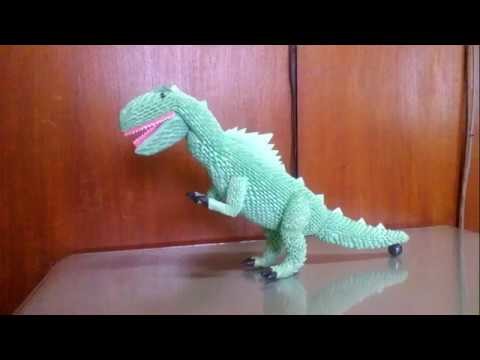 How to make origami 3d tyranosaurus PART 2