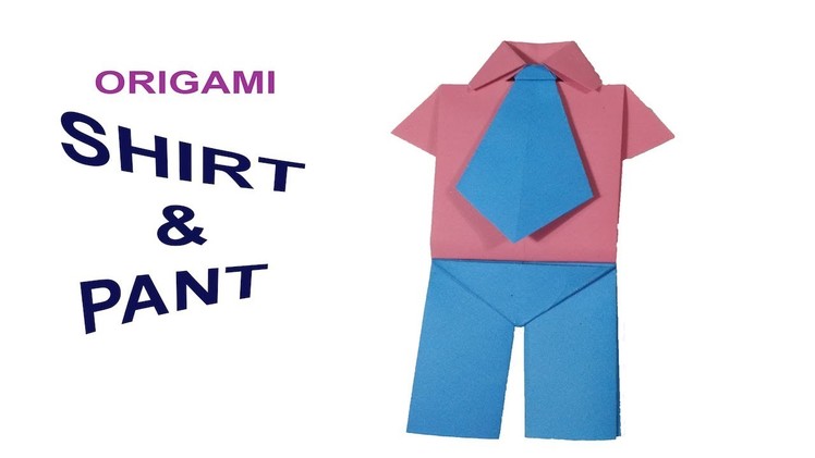 How to Make origami paper shirt tie and pant for your toy |DIY ????????