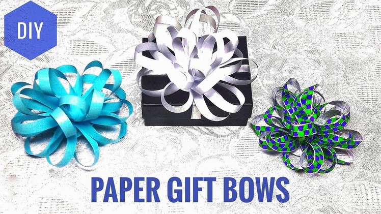 How To Make Paper Gift Bow In 5 Minutes - DIY Gift Bows Out Of Printer Sheet