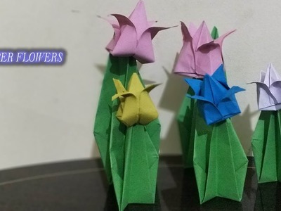 How to make Paper Tulip Flower Garden