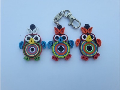 How to make quilling Owl | paper quilling owl keychains by art life art # 31