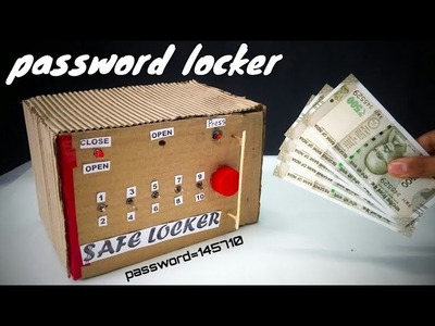 How to make safe password locker from cardboard at home | 6 digit combination lock.