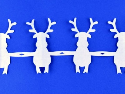 How to make Santa's reindeer (deer) ☃ Garlands of paper ☃ DIY Christmas ideas with their own hands