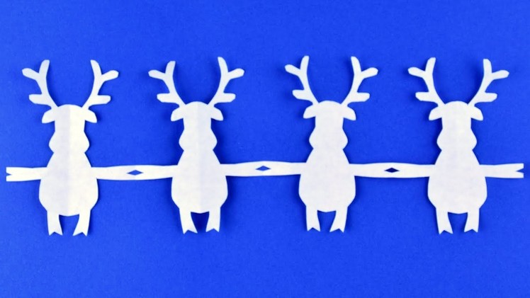 How to make Santa's reindeer (deer) ☃ Garlands of paper ☃ DIY Christmas ideas with their own hands