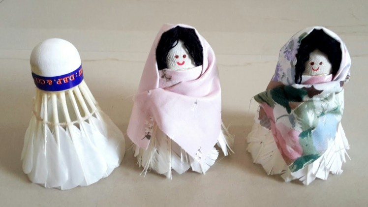 How to make shuttlecock doll