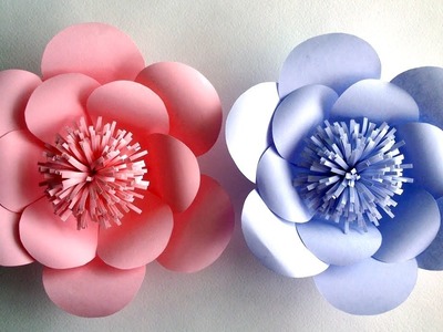 How to make simple & easy paper cutting flower designs  paper flowers