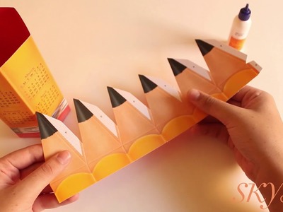 How to make the Sky Goodies Pencil Calendar and Box; Papercraft Tutorial