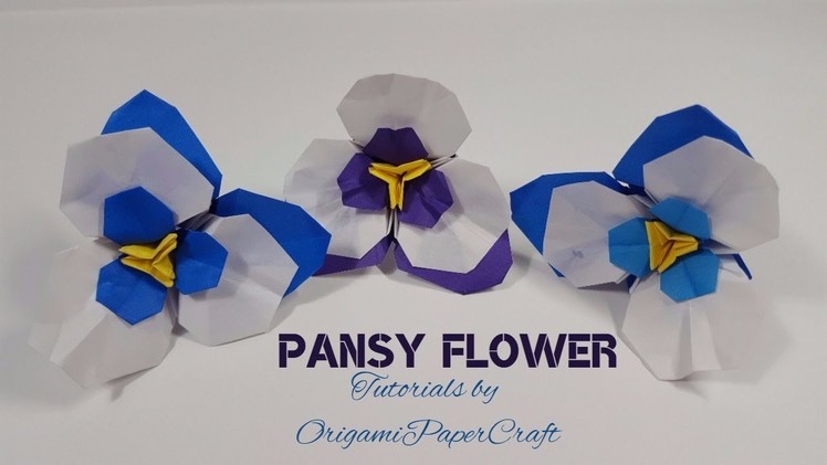 How To Paper Fold a Pansy Flower  (Cách Xếp Hoa Pansy)