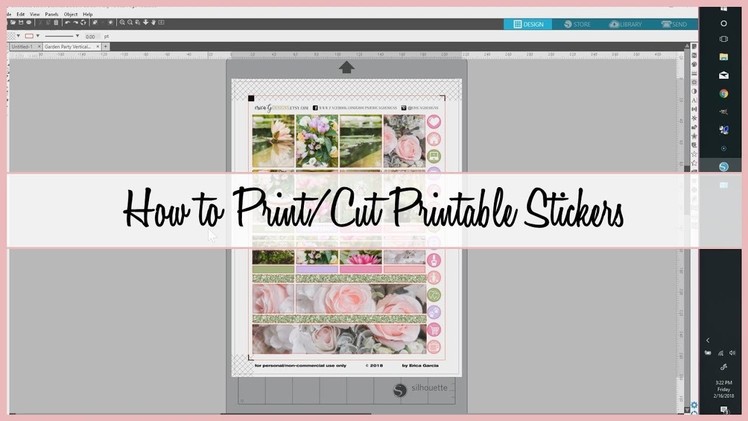 How to Print & Cut Printable Stickers | Planner DIY