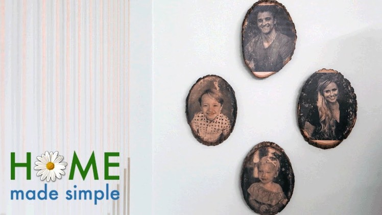 How to "Print" Pictures onto Wood Slabs for a Rustic Photo Display | Home Made Simple | OWN