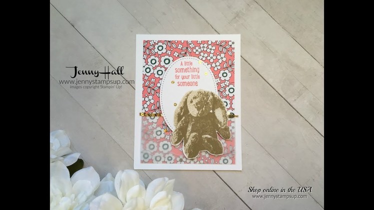 How to stamp Sweet Little Something layering stamp using Stampin Up products with Jenny Hall
