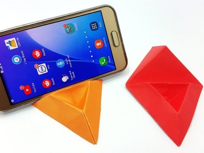 Learn Easy & Simple Origami Phone Stand - How To Make Paper Mobile Holder