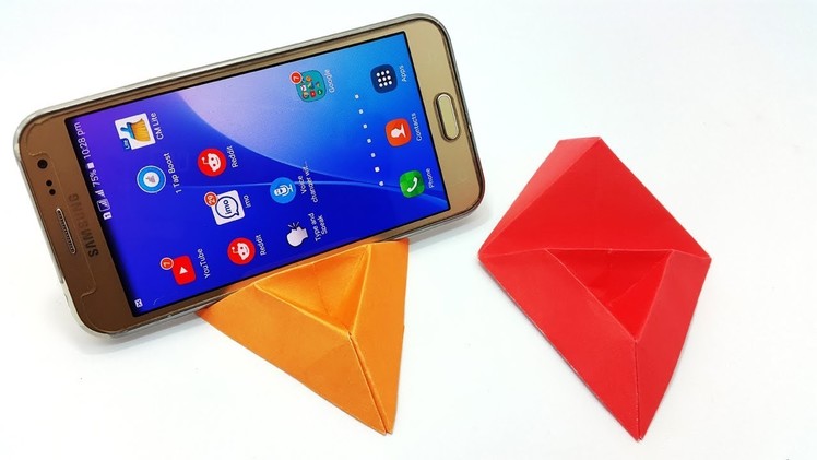 Learn Easy & Simple Origami Phone Stand - How To Make Paper Mobile Holder