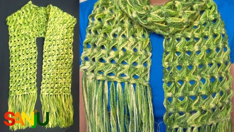 Learn easy step by step crochet scarf pattern | Scarf design of 2018