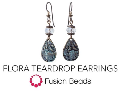 Learn How to Make the Flora Teardrop Earrings by Tracy Gonzales for Fusion Beads