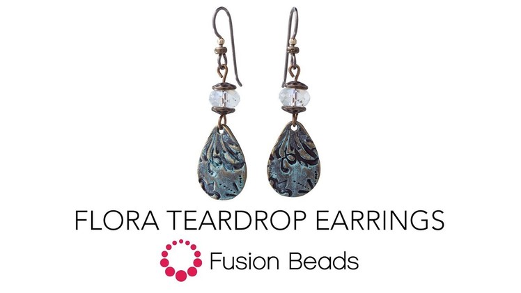 Learn How to Make the Flora Teardrop Earrings by Tracy Gonzales for Fusion Beads