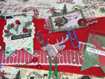 Let's make Christmas embellished paper clips