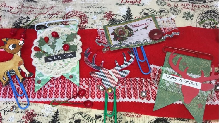 Let's make Christmas embellished paper clips