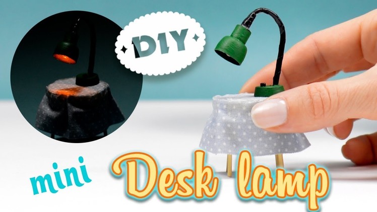 Mini Desk Lamp | How to Make a Miniature Light Lamp with Headphones| Dollhouse Diy